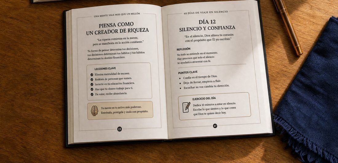 Páginas interiores de los dos libros